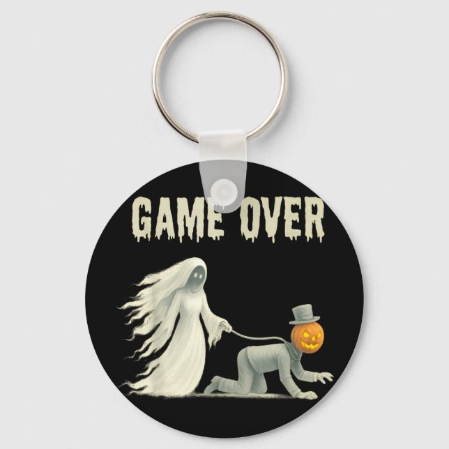 Funny halloween wedding bachelorette party bride key ring (Front)