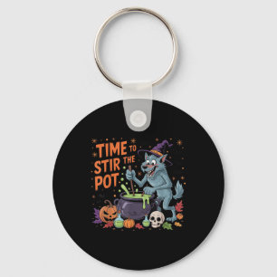 Funny Halloween Werewolf Time To Stir The Pot Key Ring