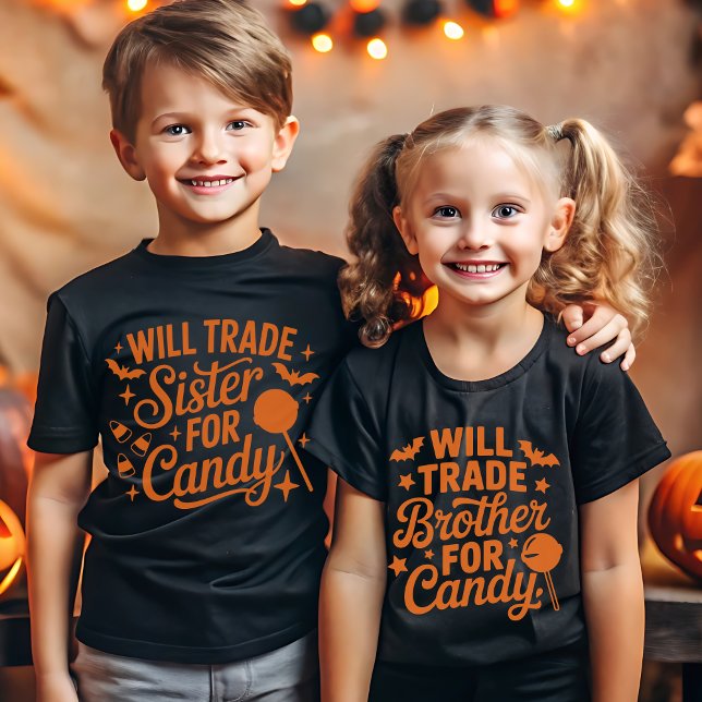 Funny Halloween – Will Trade Brother for Candy T-Shirt (Creator Uploaded)