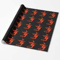 Funny Halloween Witch Broom Holiday Black Orange
