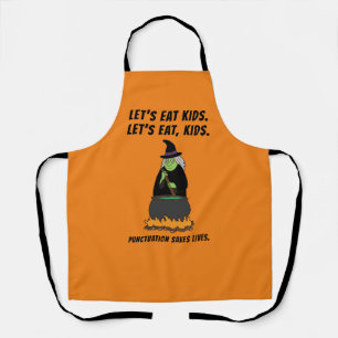 Funny Halloween Witch Cool English Teacher Grammar Apron