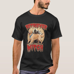 Funny Halloween Witch Golden Retriever Dog Mum Spo T-Shirt