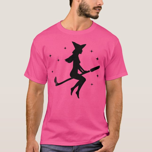 Funny Halloween Witch Golf Stick Shirt Women Golfe (Front)