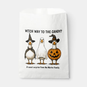 Funny Halloween Witch Goose Favour Bags