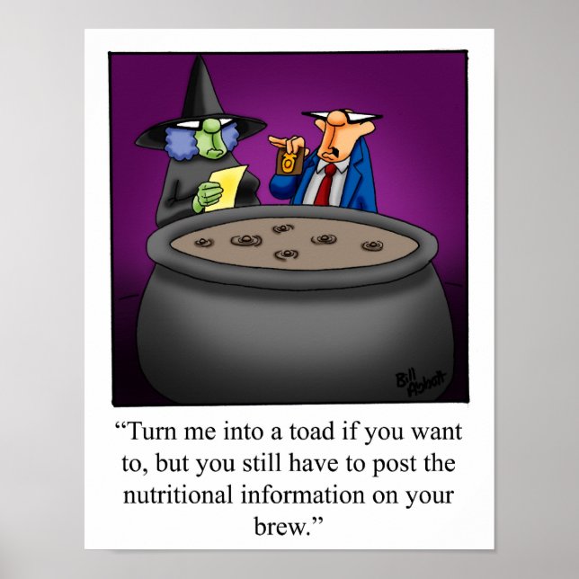 Funny Halloween Witch Poster Gift (Front)
