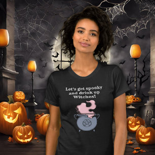 Funny Halloween Witch Spooky Drink Women T-Shirt
