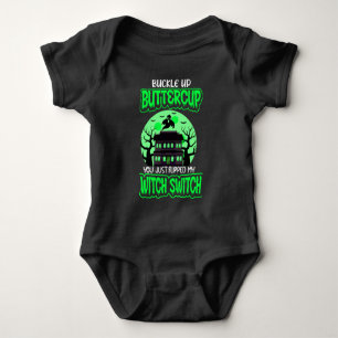 Funny Halloween Witch Switch Quote Baby Bodysuit