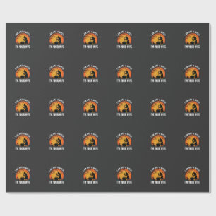 Funny Halloween Witch Wife Cauldron Design Wrapping Paper