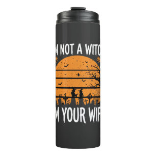 Funny Halloween Witch Wife Graveyard Design Thermal Tumbler