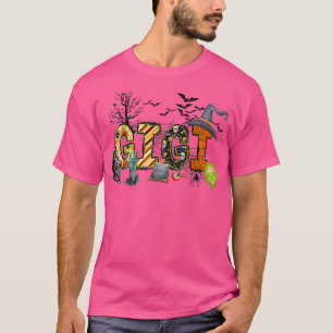 Funny Halloween Witches Hat Boo Scary Gigi Grandma T-Shirt