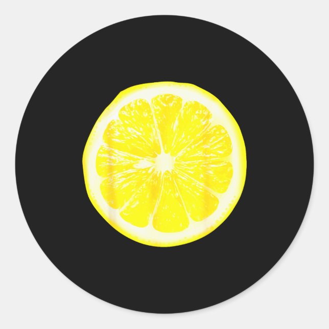 Funny Halloween Yellow Lemon Costume Fruit Costume Classic Round Sticker (Front)