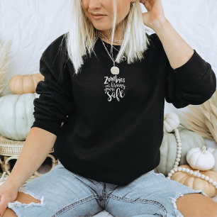 Funny Halloween Zombies Eat Brains Humor Sweater