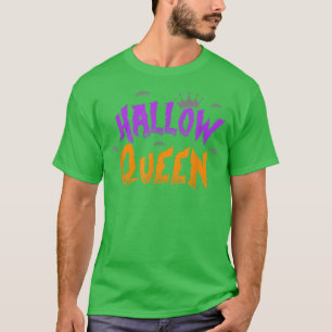 Funny HallowQueen Halloween Costume Bat Queen Crow T-Shirt
