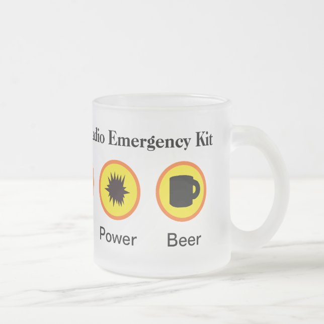 Funny Ham Radio Emergency Kit Mug (Right)
