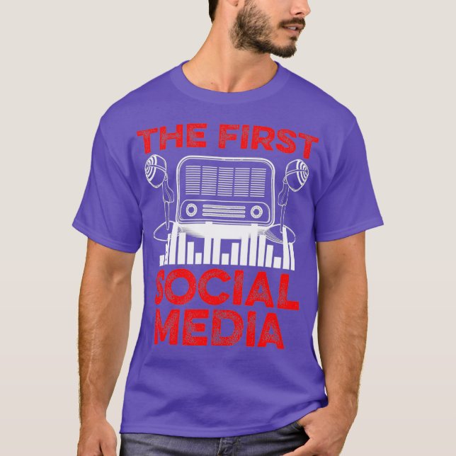Funny Ham Radio Operator First Social Media T-Shirt (Front)