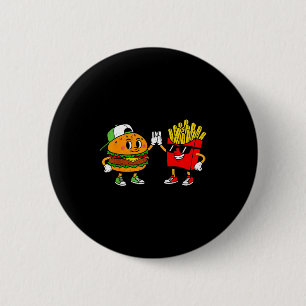 Funny Hamburger French Fries Combo Snacks Fast Foo 6 Cm Round Badge