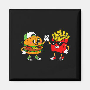 Funny Hamburger French Fries Combo Snacks Fast Foo Magnet