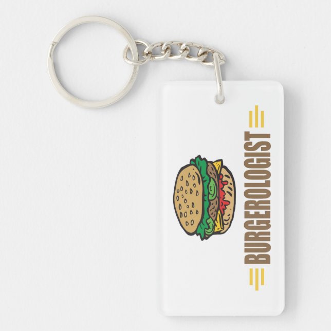 Funny Hamburger Key Ring (Front)