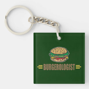 Funny Hamburger Key Ring