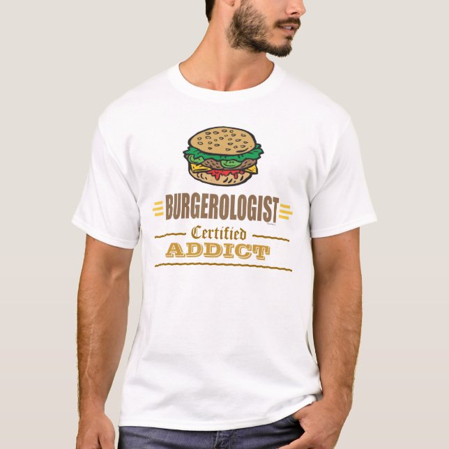 Funny Hamburger Lovers T-Shirt (Front)