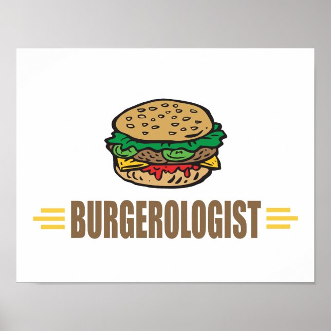 Funny Hamburger Poster (Front)
