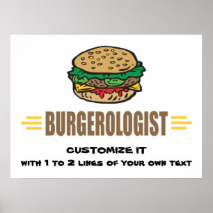 Funny Hamburger Poster