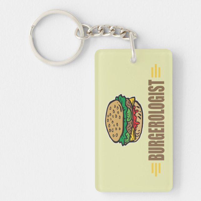 Funny Hamburgers Key Ring (Front)