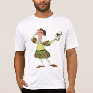 Funny Hamlet Shakespeare Actor Holding Skull T-Shirt