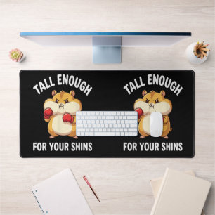 Funny Hamster Boxing Tall Enough for Your Shins Desk Mat