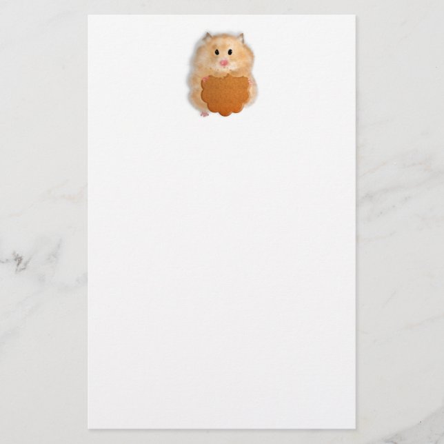 Funny Hamster Character illustration Stationery (Front)