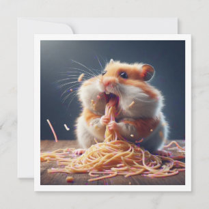 Funny Hamster Dinner invitation, Hamster Invitation