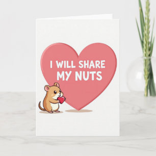 Funny Hamster Nuts Sharing Card