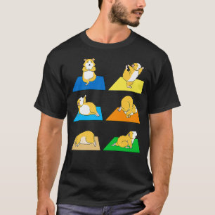 Funny Hamster Yoga Guinea Pig Rodent New Premium T-Shirt