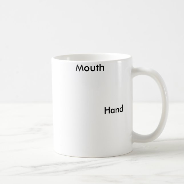 Funny hand and mouth mug (Right)