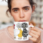 Funny Hand drawn Cartoon Chickens Mug<br><div class="desc">Funny hand drawn chickens,  and polish hens,   mug for your favourite backyard chicken lover.</div>