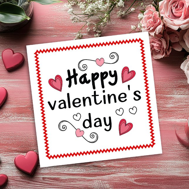 Funny Hand Drawn Valentine Card for Wife Red Black (Funny Hand Drawn Valentine Card for Wife Red Black Sketch)