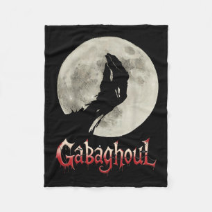 Funny Hand Moon Gabagool Halloween  Fleece Blanket