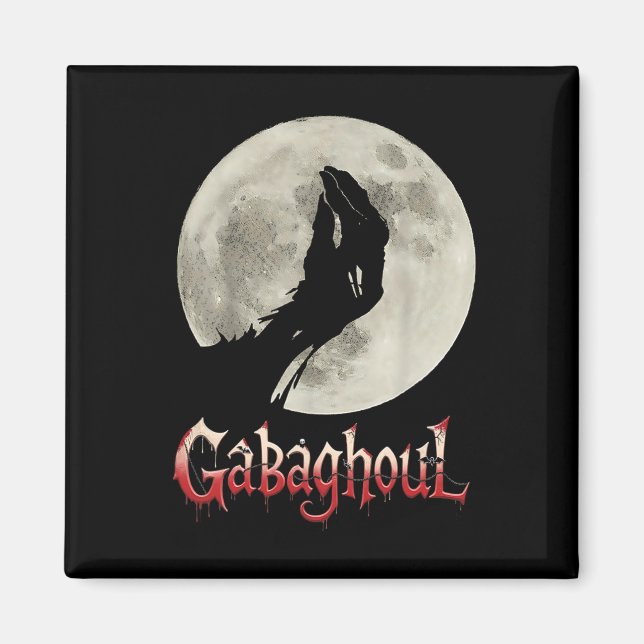 Funny Hand Moon Gabagool Halloween  Magnet (Front)