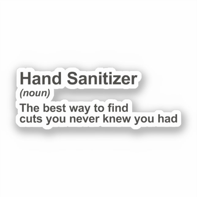 Funny Hand Sanitizer Definition (Front)