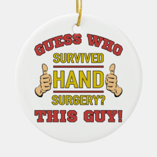 Funny Hand Surgery Ceramic Tree Decoration