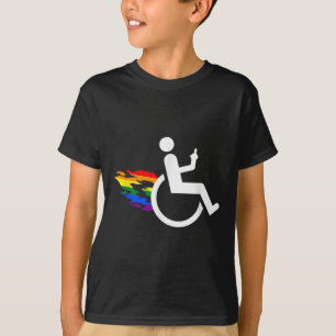 Funny Handicap Disabled Lesbian Amputee Lgbt Gay W T-Shirt
