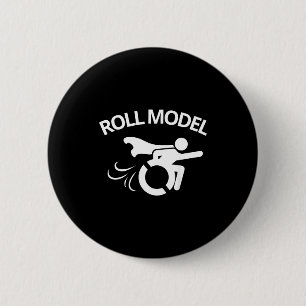 Funny Handicapped Sarcastic Wheelchair  6 Cm Round Badge
