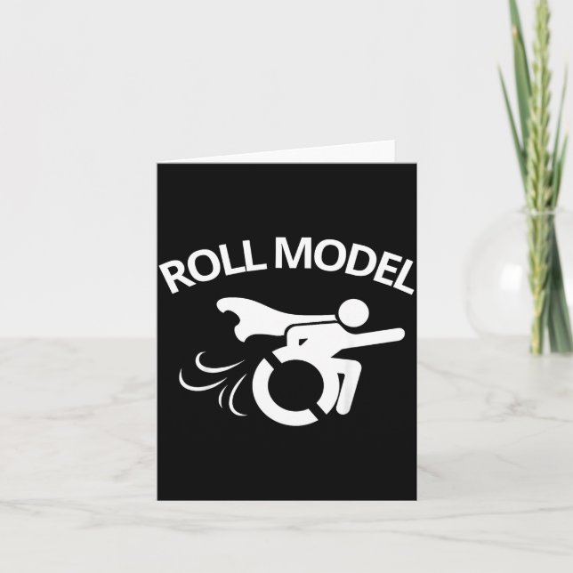 Funny Handicapped Sarcastic Wheelchair  Card (Front)