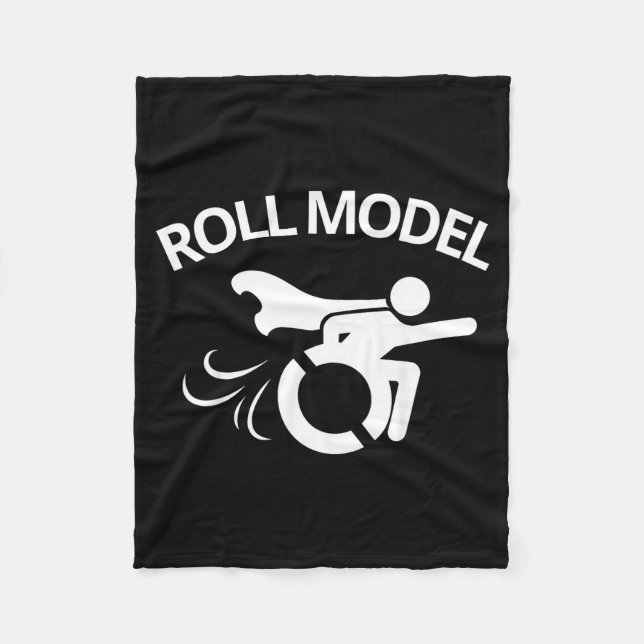 Funny Handicapped Sarcastic Wheelchair  Fleece Blanket (Front)