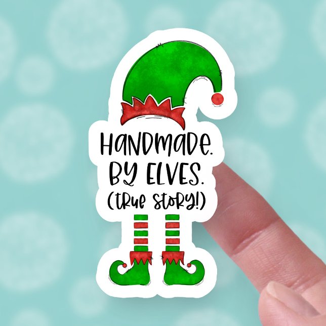Funny Handmade by Elves Cute Christmas Business (Creator Uploaded)