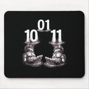 Funny hands robot 01 10 11 robo mouse pad