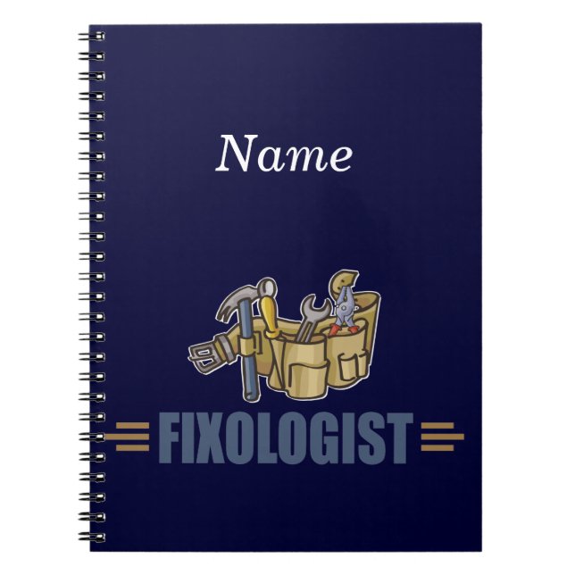 Funny Handyman Spiral Notebook (Front)