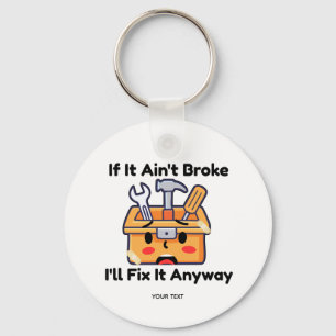 Funny Handyman Tool Box Dad Joke Personalised Key Ring