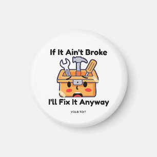 Funny Handyman Tool Box Dad Joke Personalised Magnet