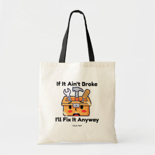 Funny Handyman Tool Box Dad Joke Personalised Tote Bag
